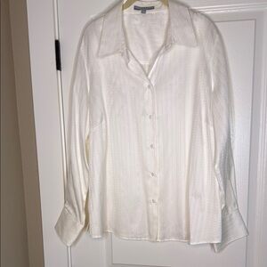 Elegant White Button-Up Shirt